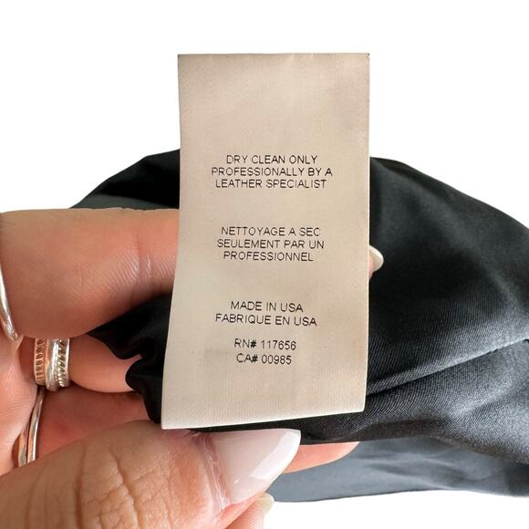 Thakoon Addition Black Lambskin Leather Perforated Silk Lined Mini Skirt - Picture 9 of 9